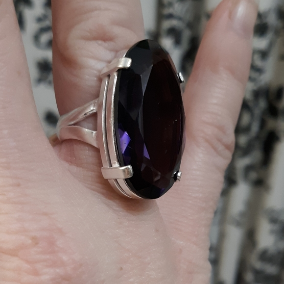 Handmade Jewelry - New Amethyst 925 Silver Ring.